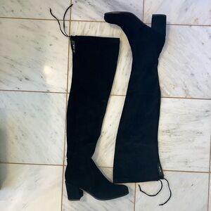 Valdini Over the Knee Black Suede Boots